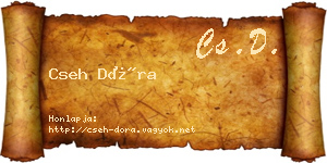 Cseh Dóra névjegykártya