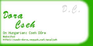 dora cseh business card